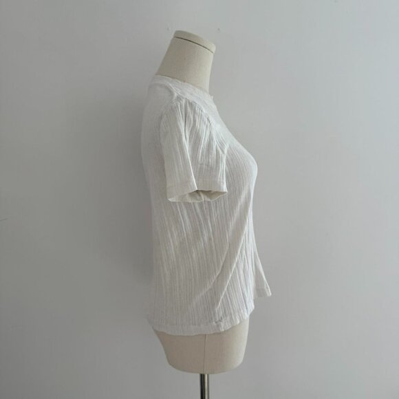 RE/DONE White Ribbed Baby Tee | Women’s Size Small - Picture 2 of 5